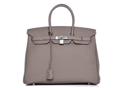 Hermes Birkin Togo Palladium 35 Gris Asphalte 